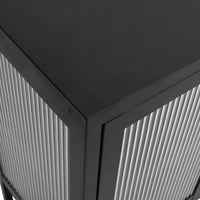 Thumbnail for Sideboard Schwarz 105x35x70 cm Glas und Stahl