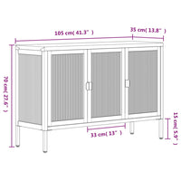 Thumbnail for Sideboard Schwarz 105x35x70 cm Glas und Stahl