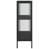 Thumbnail for Sideboard Schwarz 75x35x105 cm Glas und Stahl