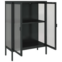 Thumbnail for Sideboard Schwarz 75x35x105 cm Glas und Stahl