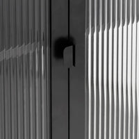 Thumbnail for Sideboard Schwarz 75x35x105 cm Glas und Stahl