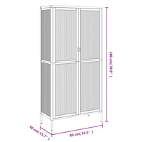 Thumbnail for Highboard Schwarz 85x40x180 cm Glas und Stahl