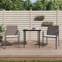 Thumbnail for Gartenstühle mit Kissen 2 Stk. Braun 56x59x84 cm Poly Rattan