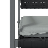 Thumbnail for Gartenstühle mit Kissen 2 Stk. Schwarz 54x62,5x89cm Poly Rattan