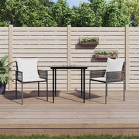 Thumbnail for Gartenstühle mit Kissen 2 Stk. Braun 54x61x83 cm Poly Rattan