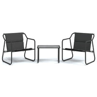 Thumbnail for 3-tlg. Garten-Lounge-Set mit Kissen Anthrazit Stahl