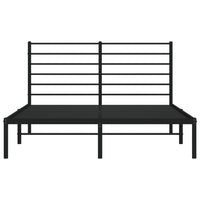 Thumbnail for Bettgestell mit Kopfteil Metall Schwarz 120x200 cm