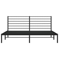 Thumbnail for Bettgestell mit Kopfteil Metall Schwarz 200x200 cm