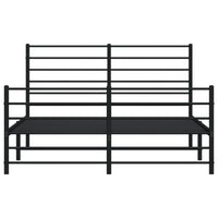Thumbnail for Bettgestell mit Kopf- und Fußteil Metall Schwarz 120x200 cm