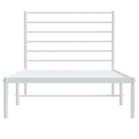 Thumbnail for Bettgestell mit Kopfteil Metall Weiß 100x200 cm