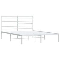Thumbnail for Bettgestell mit Kopfteil Metall Weiß 120x200 cm
