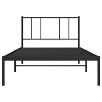 Thumbnail for Bettgestell mit Kopfteil Metall Schwarz 100x190 cm