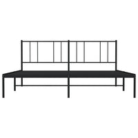 Thumbnail for Bettgestell mit Kopfteil Metall Schwarz 180x200 cm