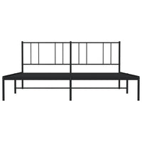 Thumbnail for Bettgestell mit Kopfteil Metall Schwarz 183x213 cm