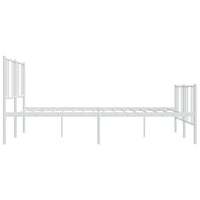 Thumbnail for Bettgestell mit Kopf- und Fußteil Metall Weiß 180x200 cm