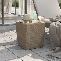 Thumbnail for Gartentisch mit Abnehmbarer Tischplatte Hellbraun Polypropylen
