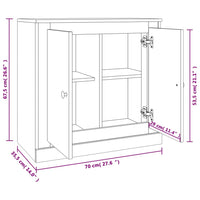 Thumbnail for Sideboard Hochglanz-Weiß 70x35,5x67,5 cm Holzwerkstoff