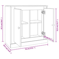 Thumbnail for Sideboard Betongrau 70x35,5x67,5 cm Holzwerkstoff