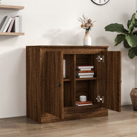Thumbnail for Sideboard Braun Eichen-Optik 70x35,5x67,5 cm Holzwerkstoff