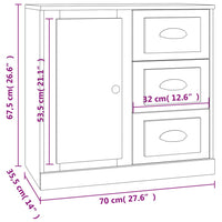 Thumbnail for Sideboard Schwarz 70x35,5x67,5 cm Holzwerkstoff