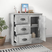 Thumbnail for Sideboard Betongrau 70x35,5x67,5 cm Holzwerkstoff