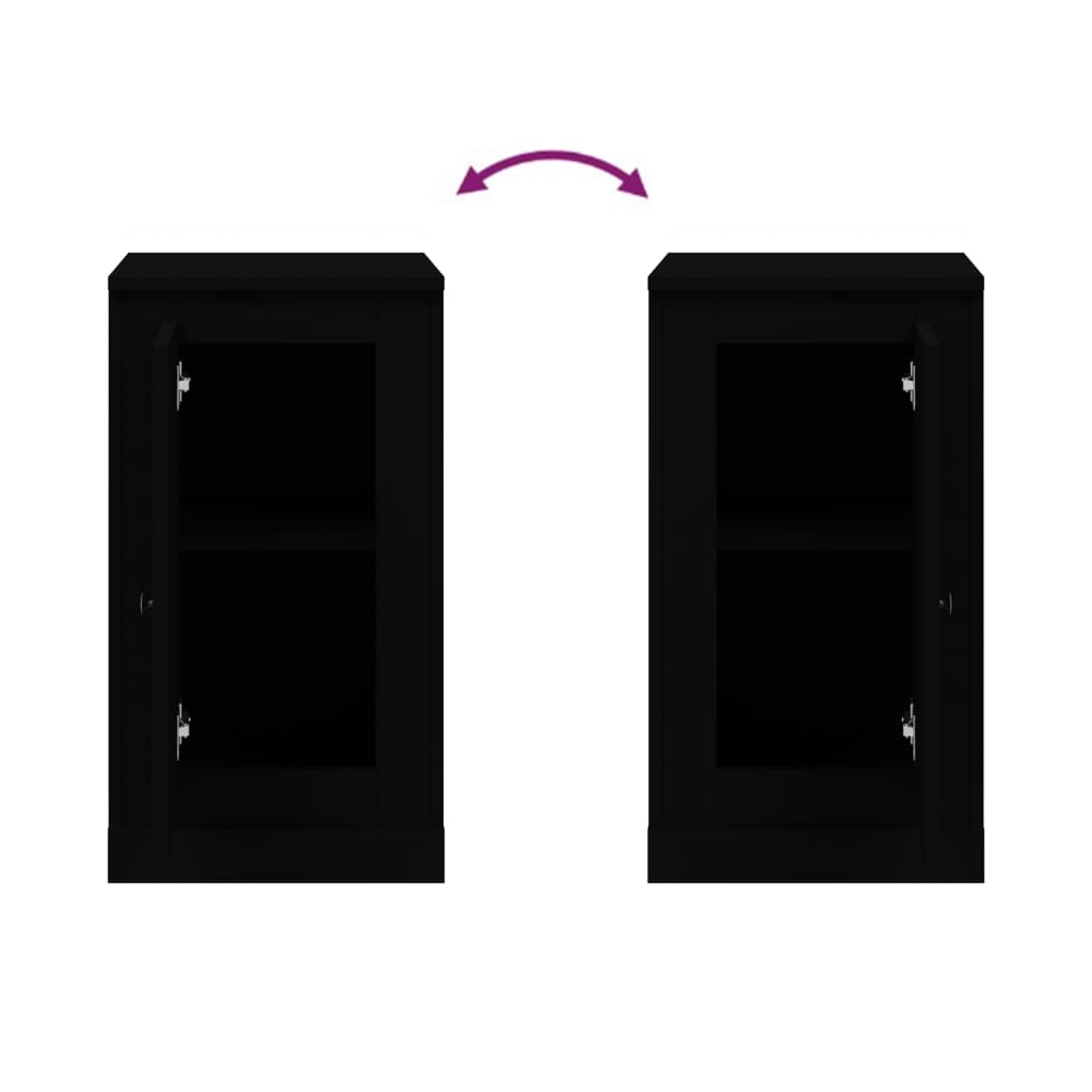 Sideboard Schwarz 37,5x35,5x67,5 cm Holzwerkstoff