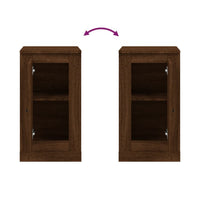 Thumbnail for Sideboard Braun Eichen-Optik 37,5x35,5x67,5 cm Holzwerkstoff