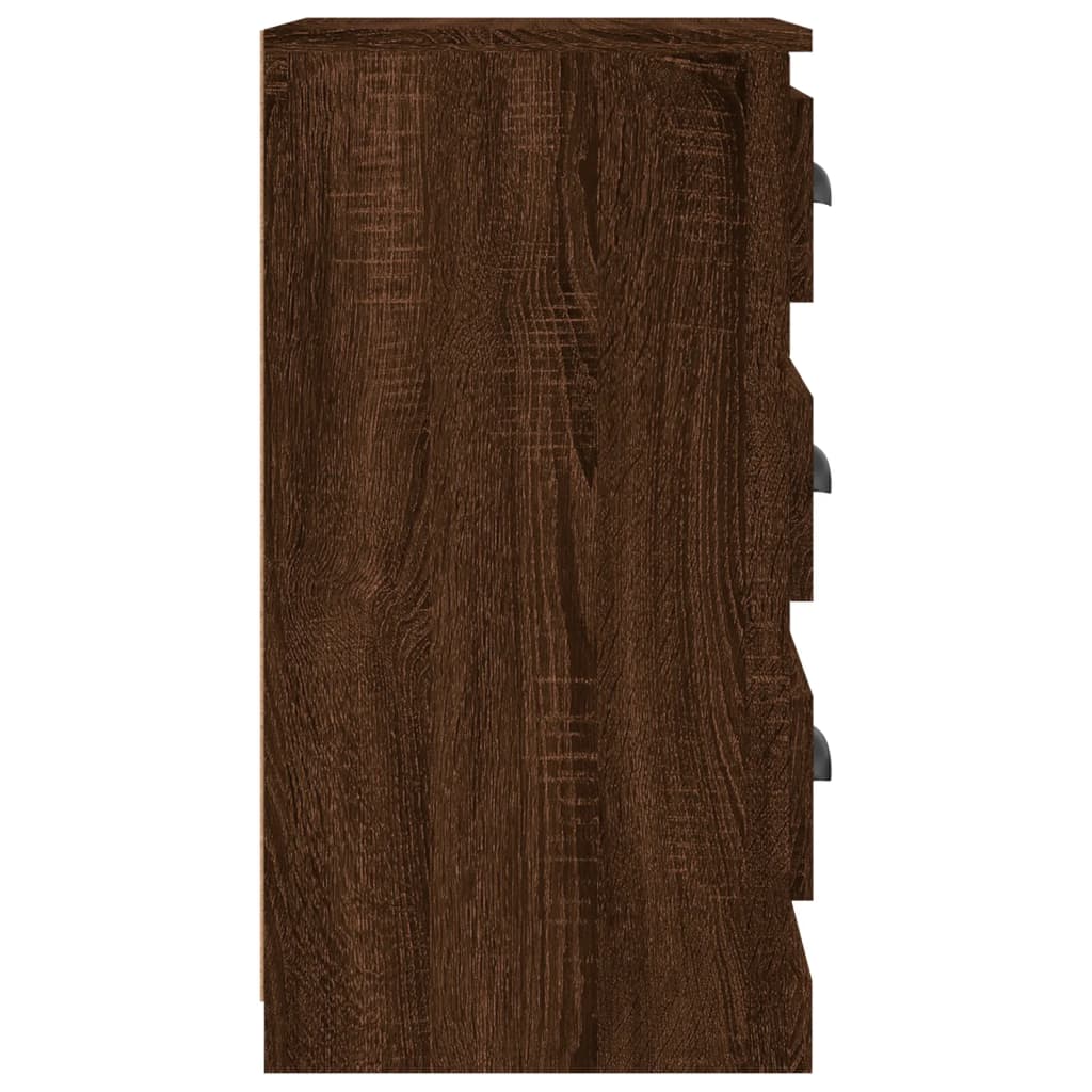 Sideboard Braun Eichen-Optik 36x35,5x67,5 cm Holzwerkstoff