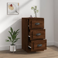 Thumbnail for Sideboard Braun Eichen-Optik 36x35,5x67,5 cm Holzwerkstoff