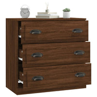 Thumbnail for Sideboard Braun Eichen-Optik 70x35,5x67,5 cm Holzwerkstoff