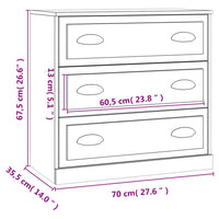 Thumbnail for Sideboard Braun Eichen-Optik 70x35,5x67,5 cm Holzwerkstoff