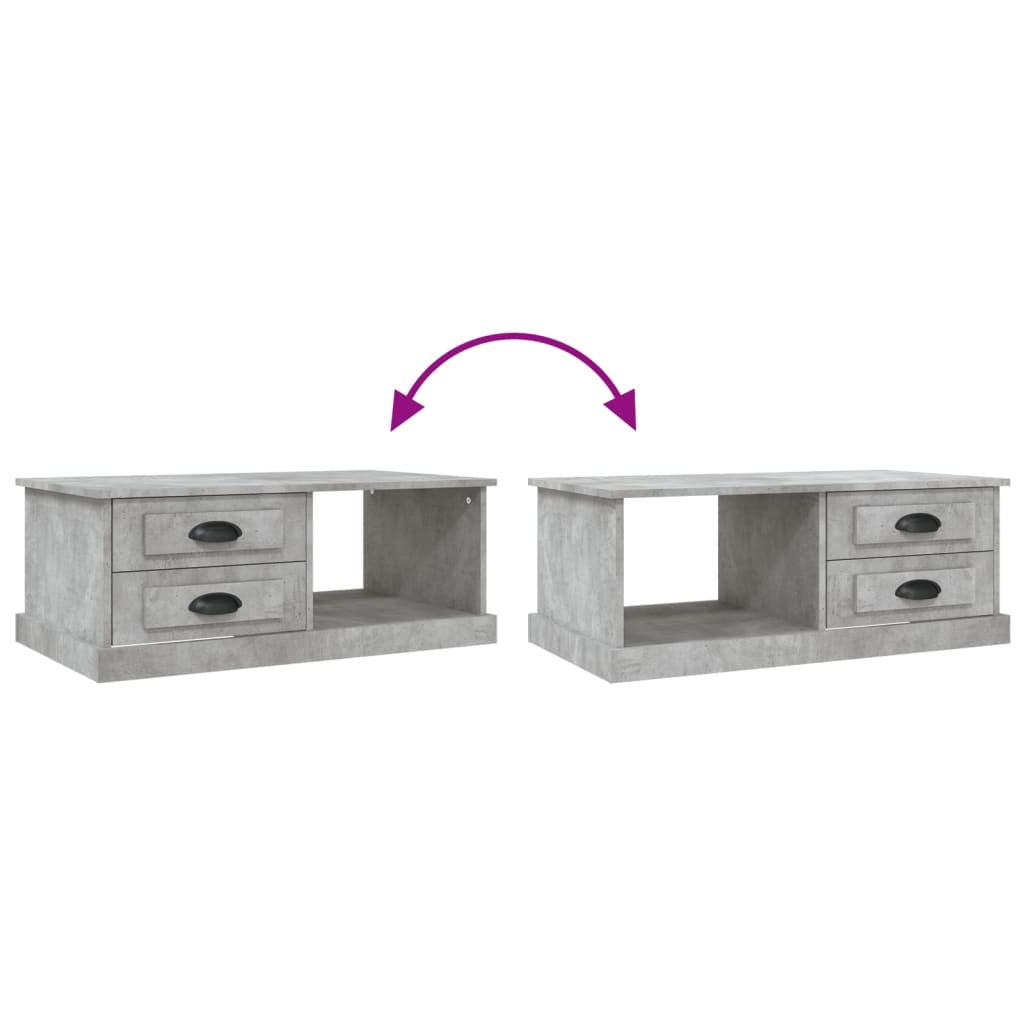 Couchtisch Betongrau 90x50x35 cm Holzwerkstoff