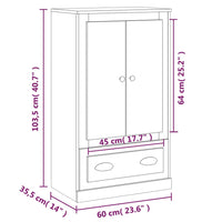 Thumbnail for Highboard Hochglanz-Weiß 60x35,5x103,5 cm Holzwerkstoff