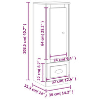 Thumbnail for Highboard Hochglanz-Weiß 36x35,5x103,5 cm Holzwerkstoff