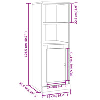 Thumbnail for Highboard Sonoma-Eiche 36x35,5x103,5 cm Holzwerkstoff