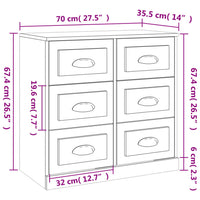 Thumbnail for Sideboard Weiß 70x35,5x67,5 cm Holzwerkstoff