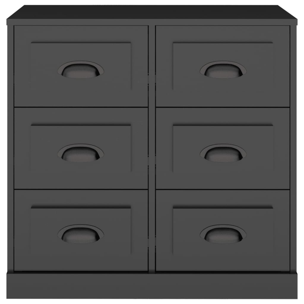 Sideboard Schwarz 70x35,5x67,5 cm Holzwerkstoff