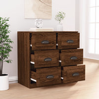 Thumbnail for Sideboard Braun Eichen-Optik 70x35,5x67,5 cm Holzwerkstoff