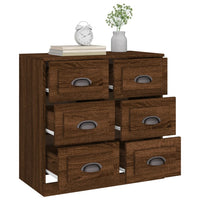 Thumbnail for Sideboard Braun Eichen-Optik 70x35,5x67,5 cm Holzwerkstoff