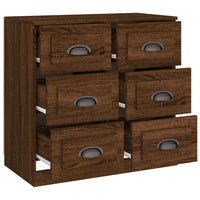 Thumbnail for Sideboard Braun Eichen-Optik 70x35,5x67,5 cm Holzwerkstoff