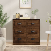 Thumbnail for Sideboard Braun Eichen-Optik 70x35,5x67,5 cm Holzwerkstoff