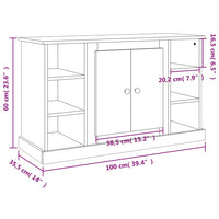 Thumbnail for Sideboard Betongrau 100x35,5x60 cm Holzwerkstoff