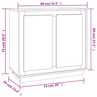 Thumbnail for Sideboard Weiß 80x34x75 cm Holzwerkstoff