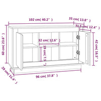 Thumbnail for Sideboard Sonoma-Eiche 102x35x60 cm Holzwerkstoff