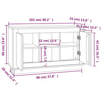 Thumbnail for Sideboard Grau Sonoma 102x35x60 cm Holzwerkstoff