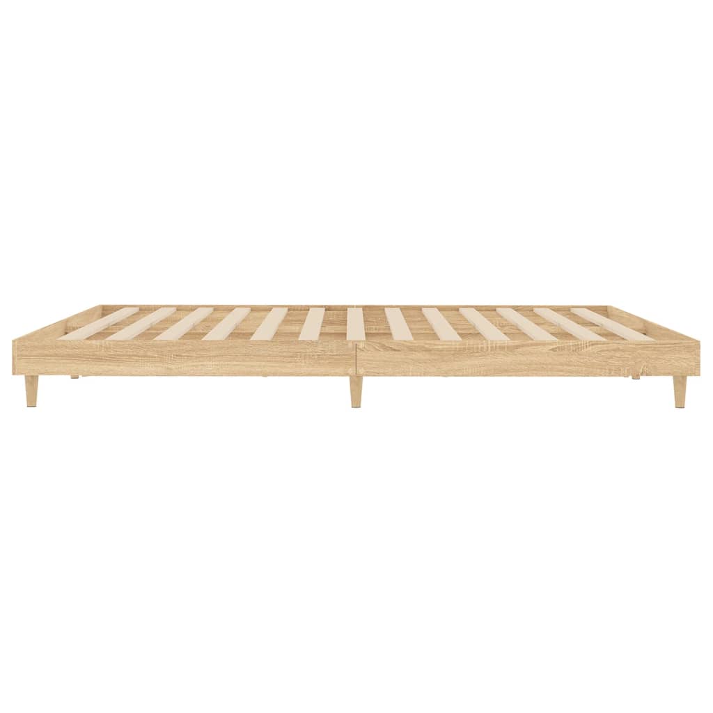 Bettgestell Sonoma-Eiche 200x200 cm Holzwerkstoff