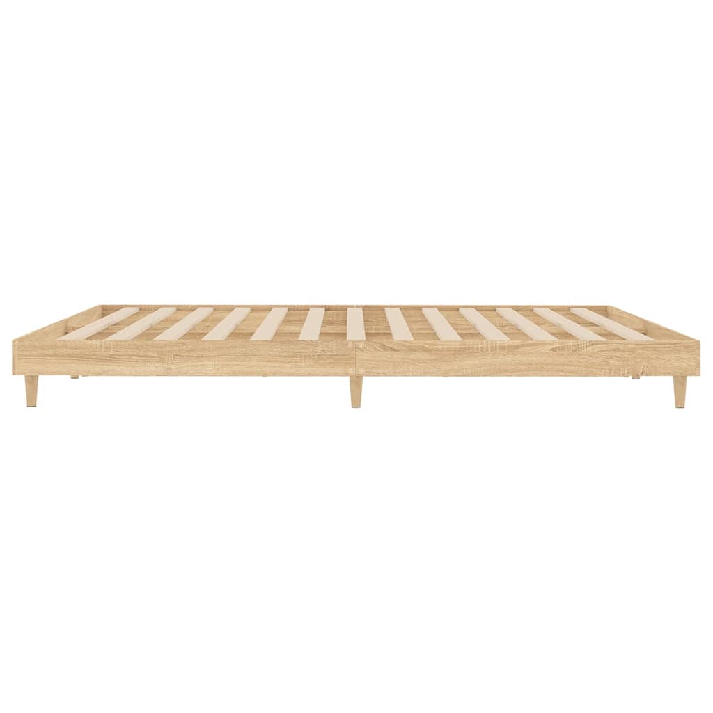 Bettgestell ohne Matratze Sonoma-Eiche 150x200 cm Holzwerkstoff