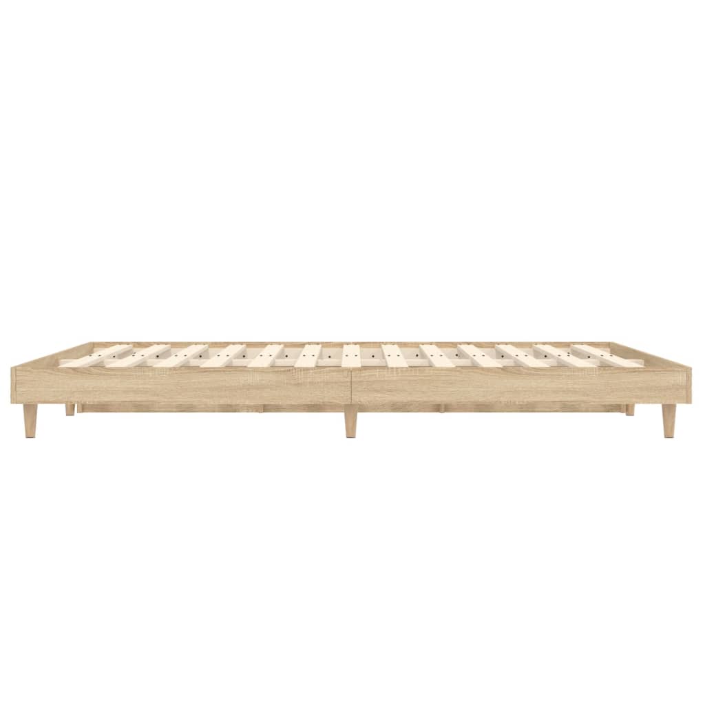 Bettgestell ohne Matratze Sonoma-Eiche 140x190 cm Holzwerkstoff