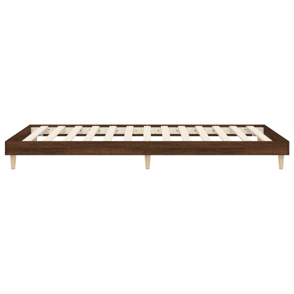 Bettgestell ohne Matratze Braun Eiche 90x190 cm Holzwerkstoff