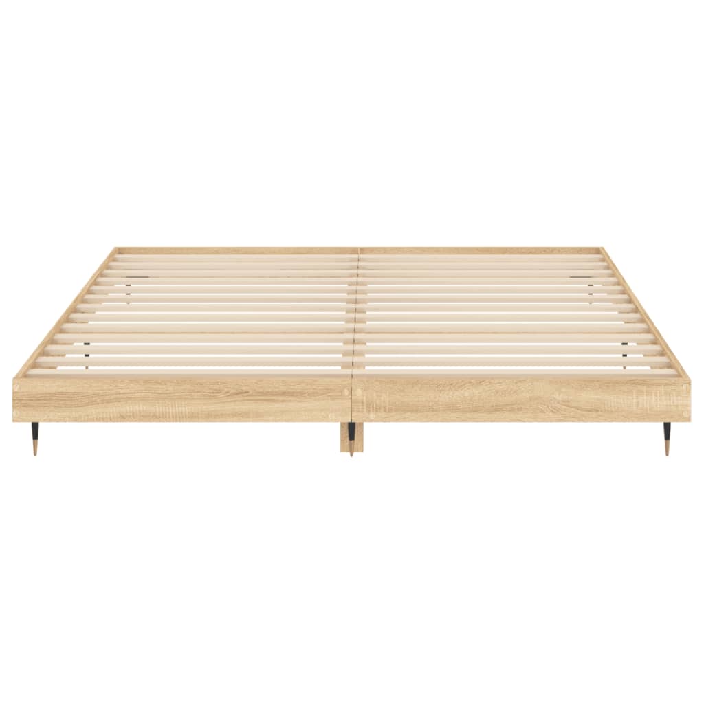 Bettgestell Sonoma-Eiche 200x200 cm Holzwerkstoff